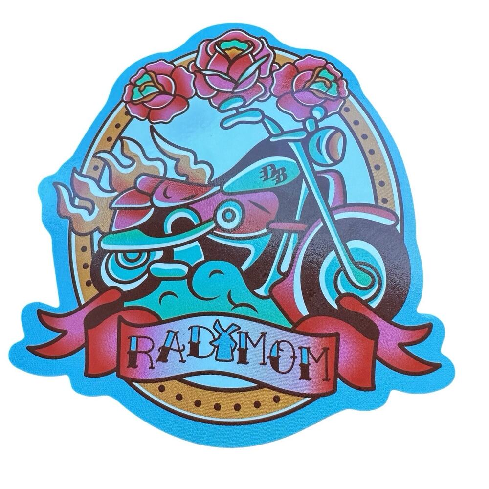 DUTCH BROS Mother's Day May 10th 2026 Rad Mom Motorcycle and Roses Sticker New